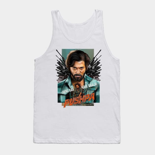 Pushpa Allu Arjun Tank Top by SAN ART STUDIO 